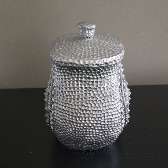 Silver Textured Decorative Jar - Picture 2 of 8